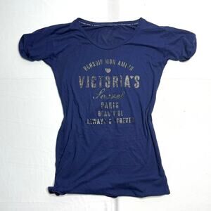 Victorias Secret Paris Vintage Size Large OverSized Bedazzled Y2K T Shirt